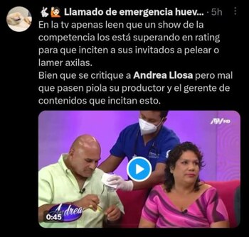 Usuarios critican programa de Andrea
