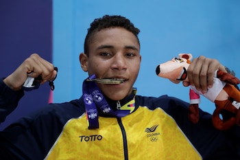 Carlos Utria de Colombia posa