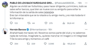 Discusión de Hernán Barcos con