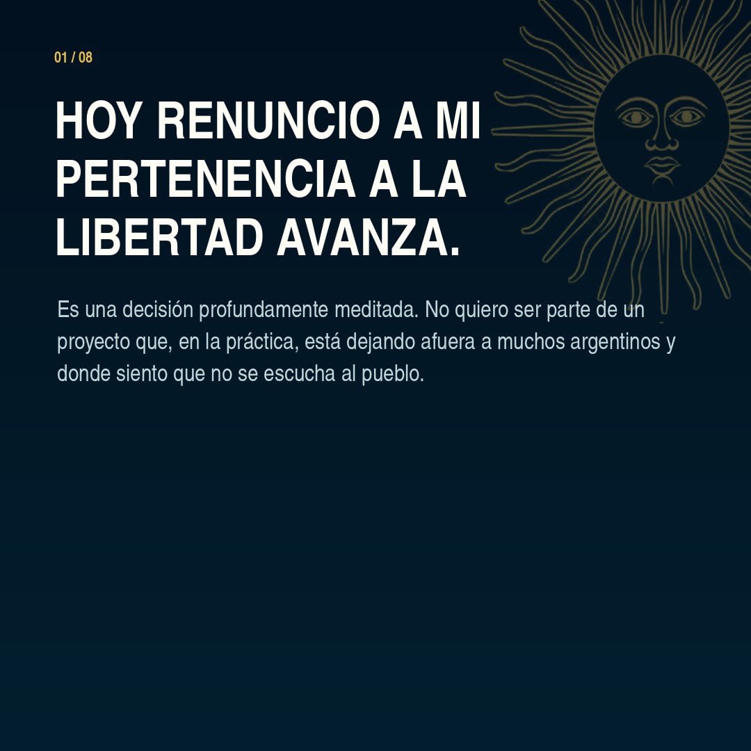 El comunicado de la edil bonaerense cuestionó el funcionamiento interno del espacio libertario
