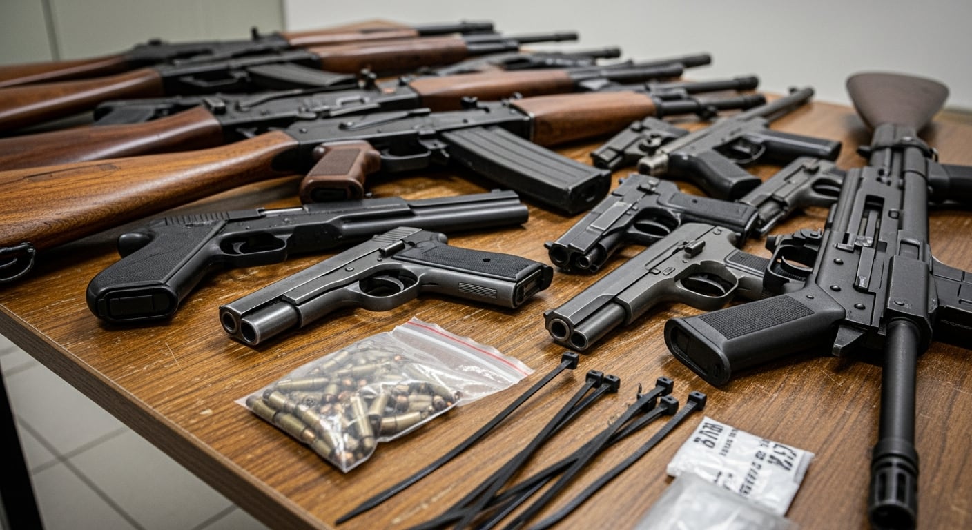 Los prófugos están acusados de formar parte de una banda que trafica armas (Imagen Ilustrativa Infobae)
