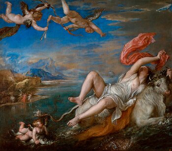 El mito de la princesa fenicia Europa, raptada por Zeus, simboliza el encuentro cultural entre Oriente y Occidente