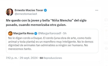 Ernesto Macías respondió al comentario