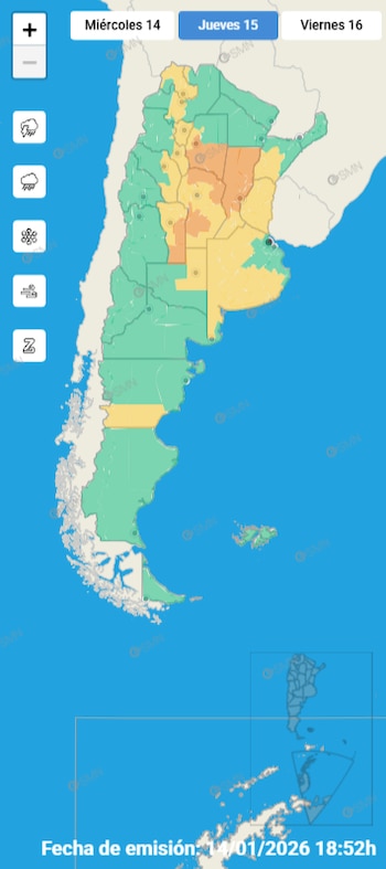 El centro del país se