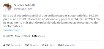 Presidente Petro se refirió en