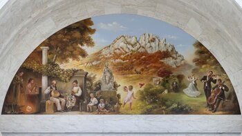 El mural titulado "Shiveree of