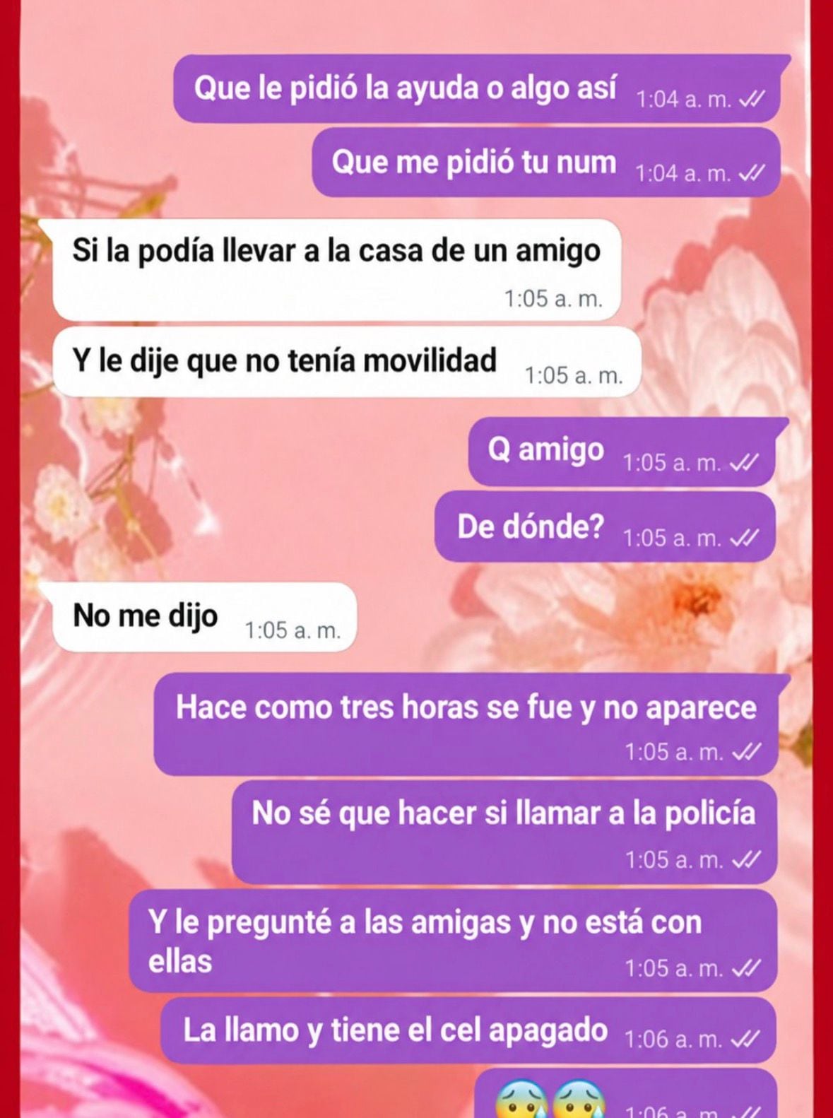 Los mensajes que intercambió la mamá de Agostina con Claudio Barrelier, horas después de que hija desapareciera