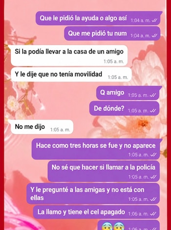 Los mensajes que intercambió la mamá de Agostina con Claudio Barrelier, horas después de que hija desapareciera