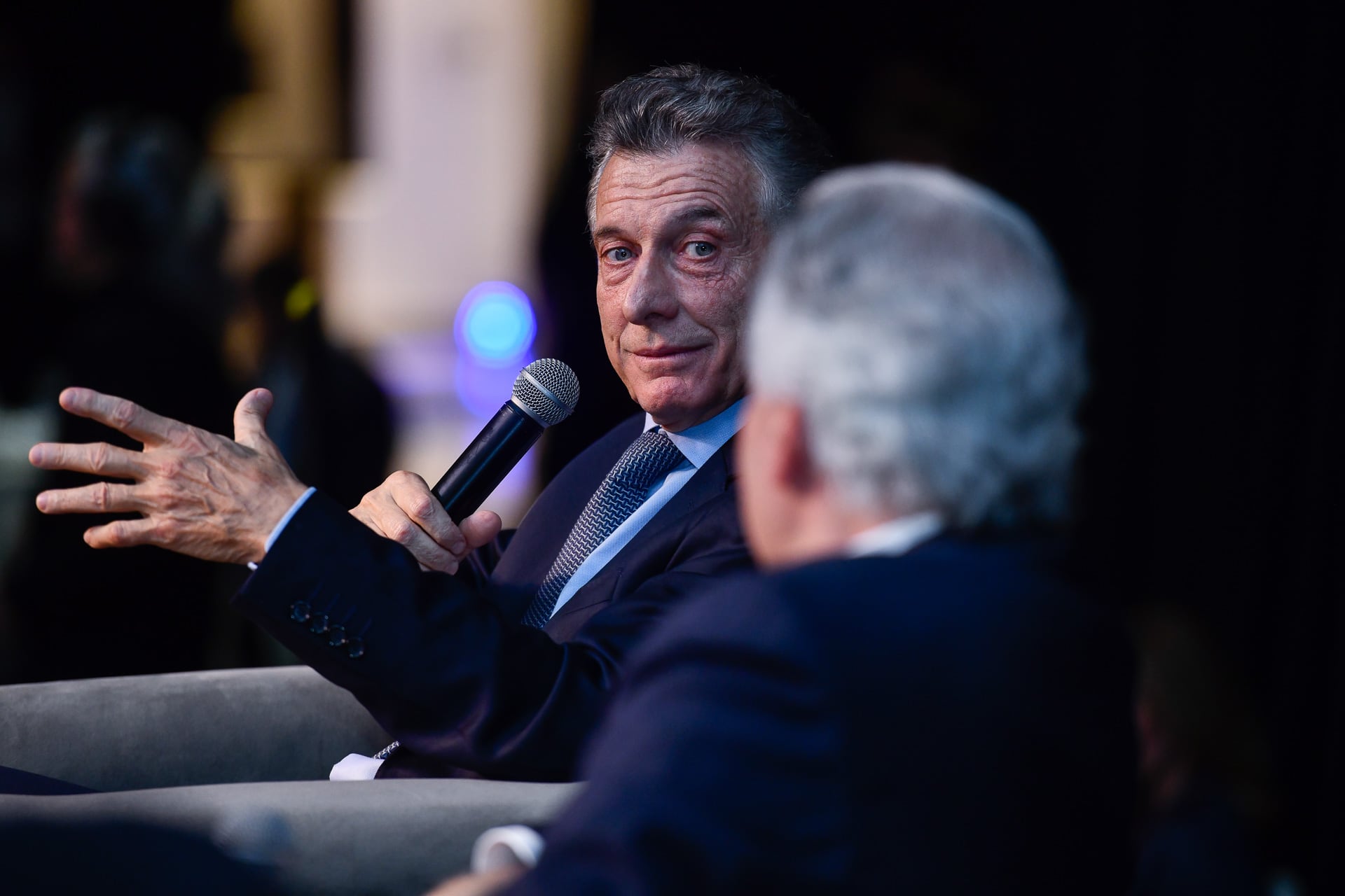 El ex presidente Mauricio Macri y lider del PRO, en la Fundación Libertad