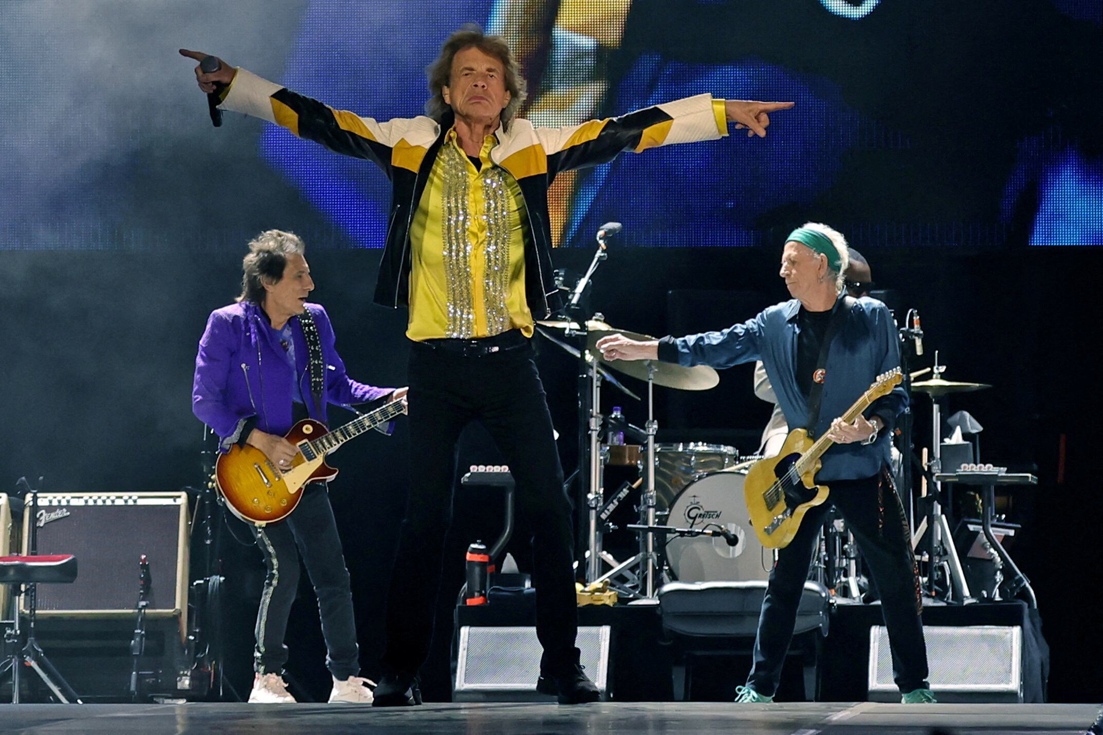 Mick Jagger, Keith Richards y Ronnie Wood trabajan en secreto junto al baterista Steve Jordan en el nuevo disco (REUTERS/Chris Helgren)