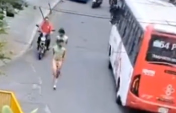 Los presuntos ladrones fueron obligados