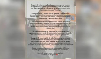 Hijos de ‘Yuca’ recuerdan al comediante tras su partida y agradecen a colegas y seguidores: “Su alegría permanecerá”. Captura: Instagram.