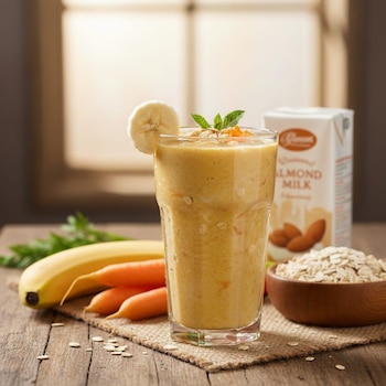 Un nutritivo licuado de avena,