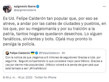Ibarra pidió a los seguidores