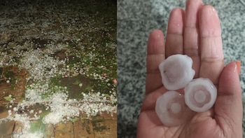 Granizó en algunos puntos del