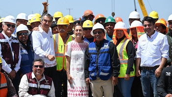 Sheinbaum supervisa segundo acueducto en Ciudad Victoria para atender problemática de agua