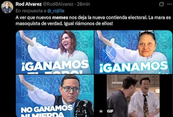 Memes invaden X tras enfrentamiento entre Rosangella Barbarán y Ernesto Zunini. Captura: x.