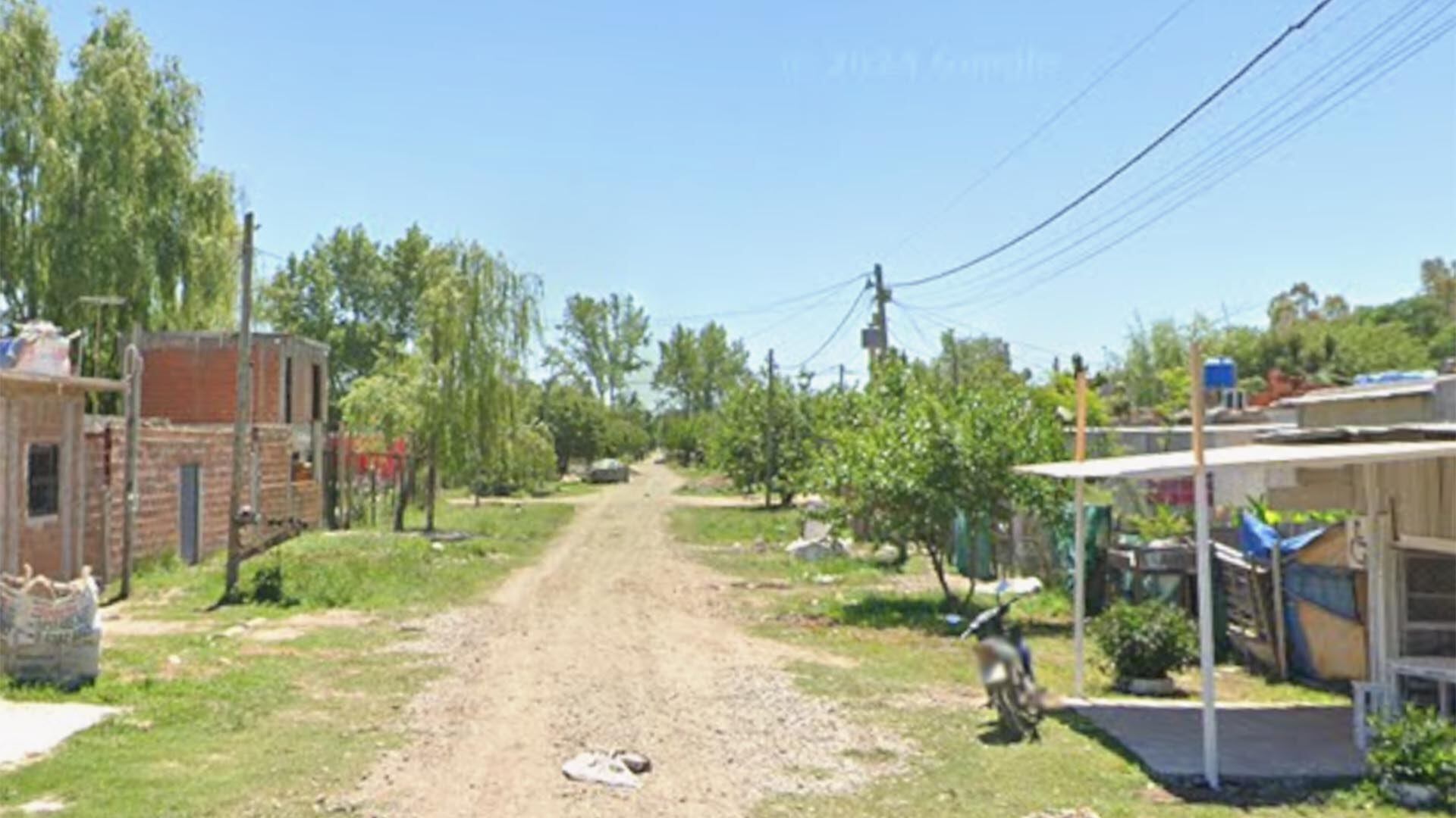 La calle Canadá en General Rodríguez, donde
