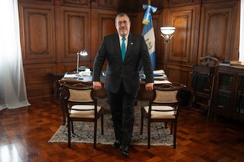 El presidente guatemalteco, Bernardo Arévalo