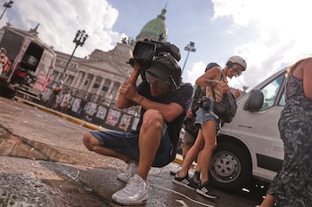 Marcha en el congreso contra