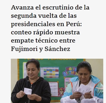 BBC Mundo: Perú elige entre dos proyectos opuestos en una de las elecciones más polarizadas de los últimos años. (Foto captura: BBC)