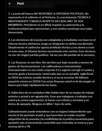 Restrepo destacó el carácter colegiado