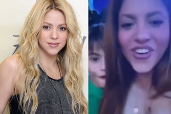 Shakira y su hijo emocionados