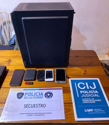 Elementos incautados en los allanamientos