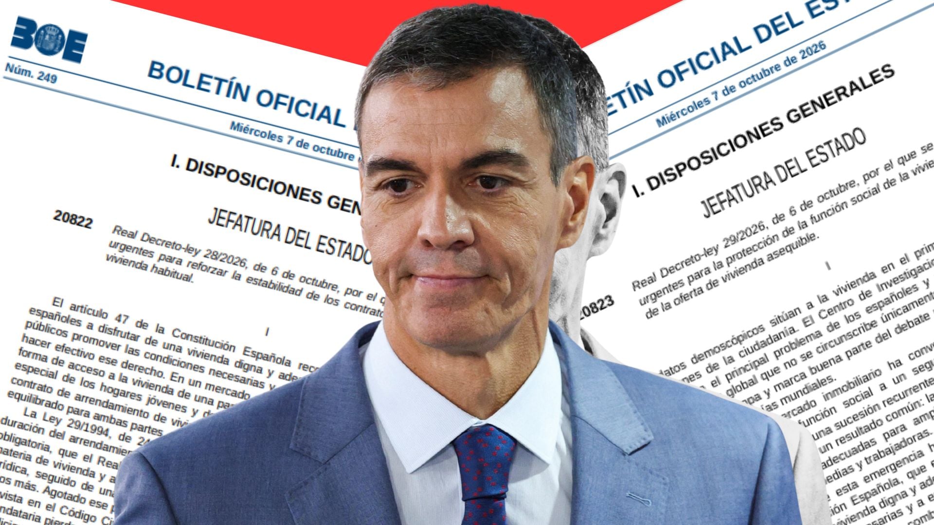 El BOE publica los decretos de vivienda: estas son las novedades para los inquilinos, los pequeños propietarios y los grandes tenedores (Montaje Infobae)