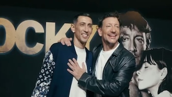 Di María y su esposa visitaron a Nico Vázquez en Rocky