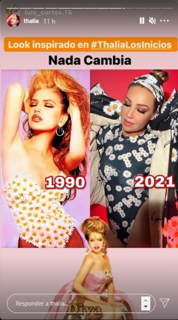 Thalía compartió las comparaciones que