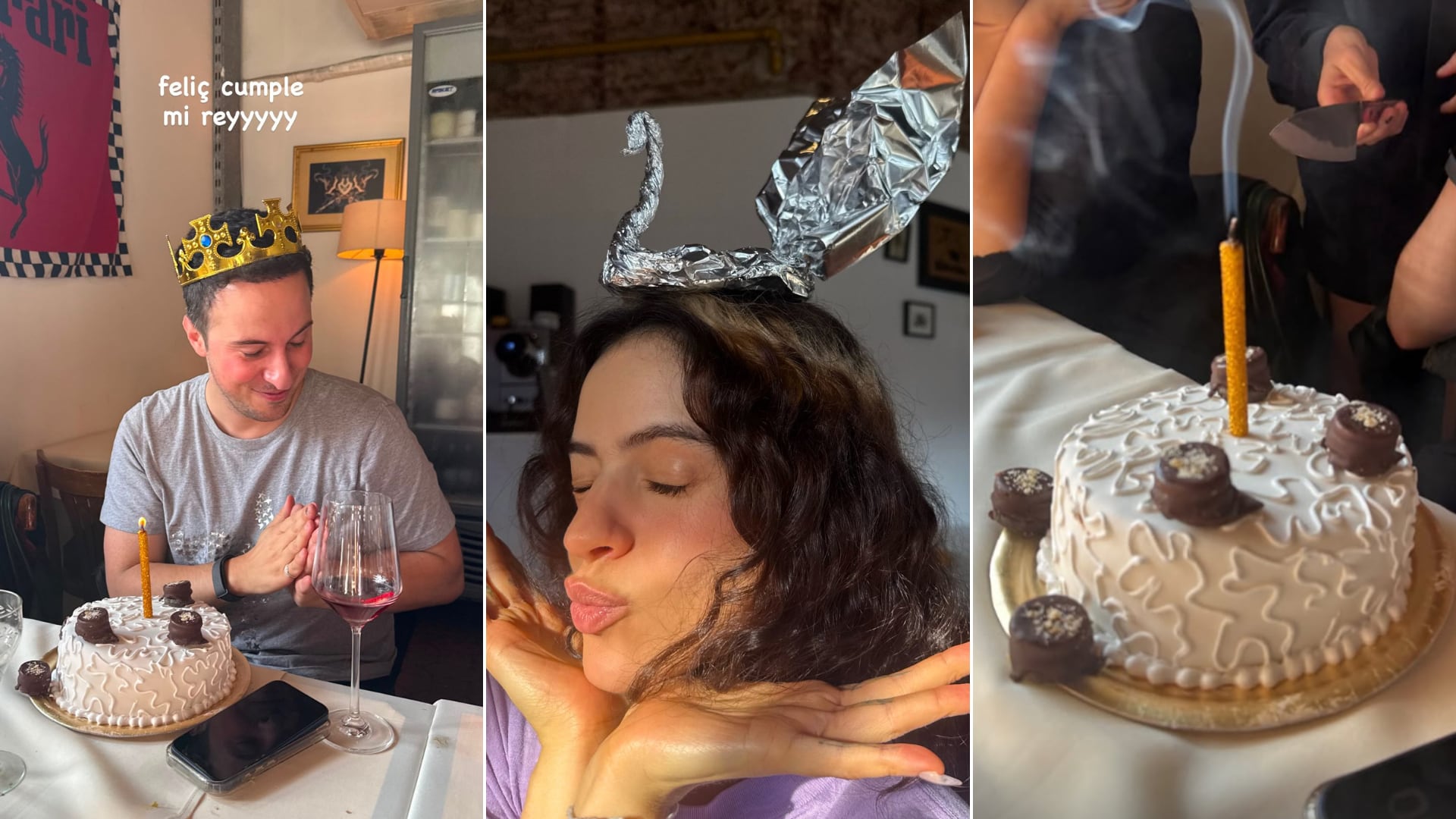 El festejo íntimo de Rosalía en un bodegón de Chacarita antes de su show: postres, vino y figuras de cisnes