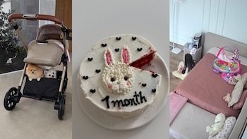 Una mini torta con el