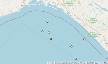 Temblor reportado en Chiapas.
(SSN)