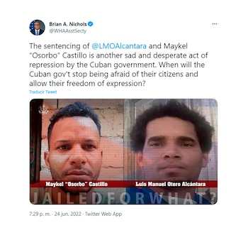 "¿Presos por qué?", la imagen