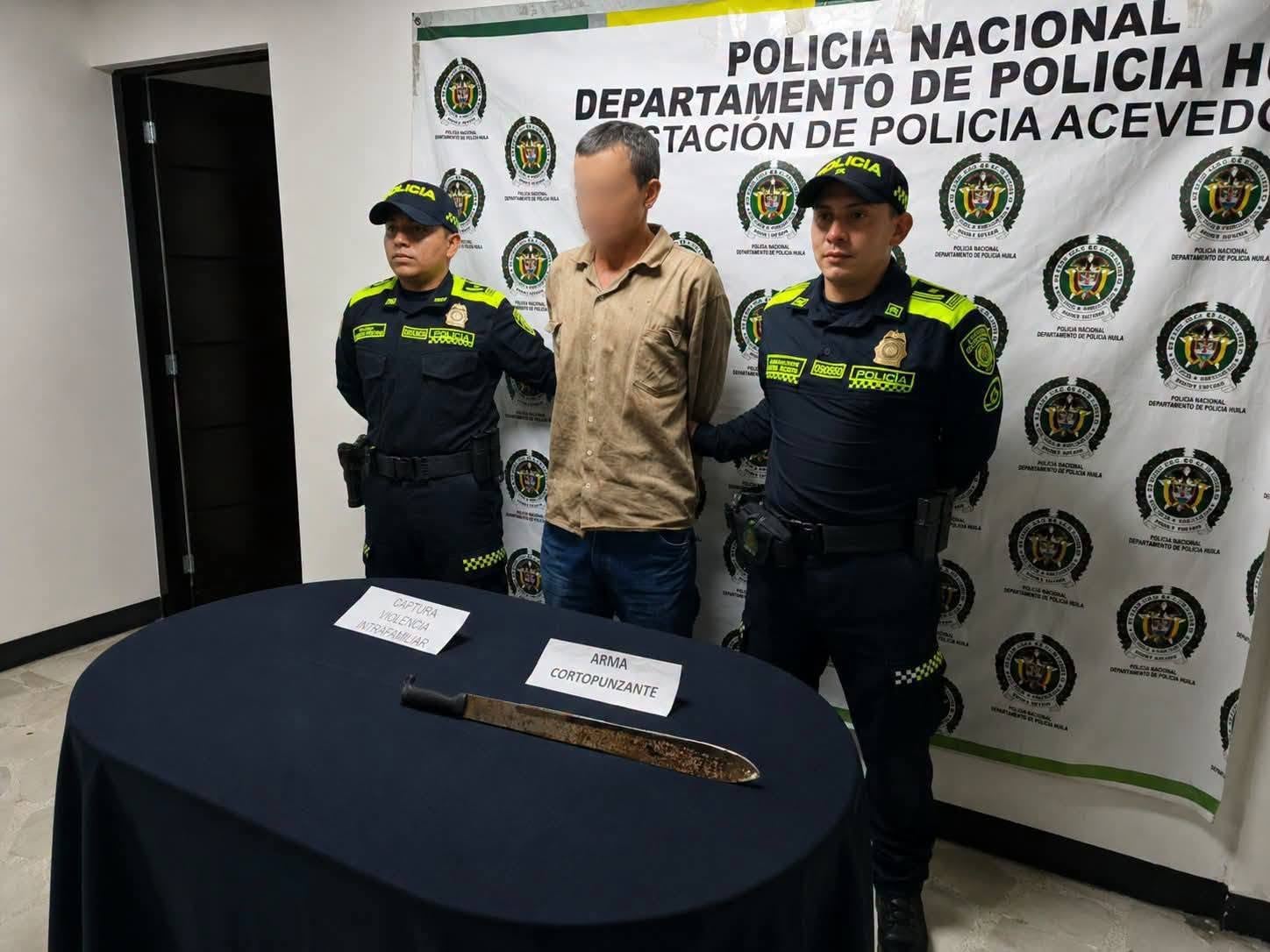 El señalado atacante quedó en manos de las autoridades - crédito Policía Nacional