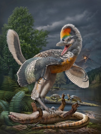 Reconstrucción de vida del dinosaurio