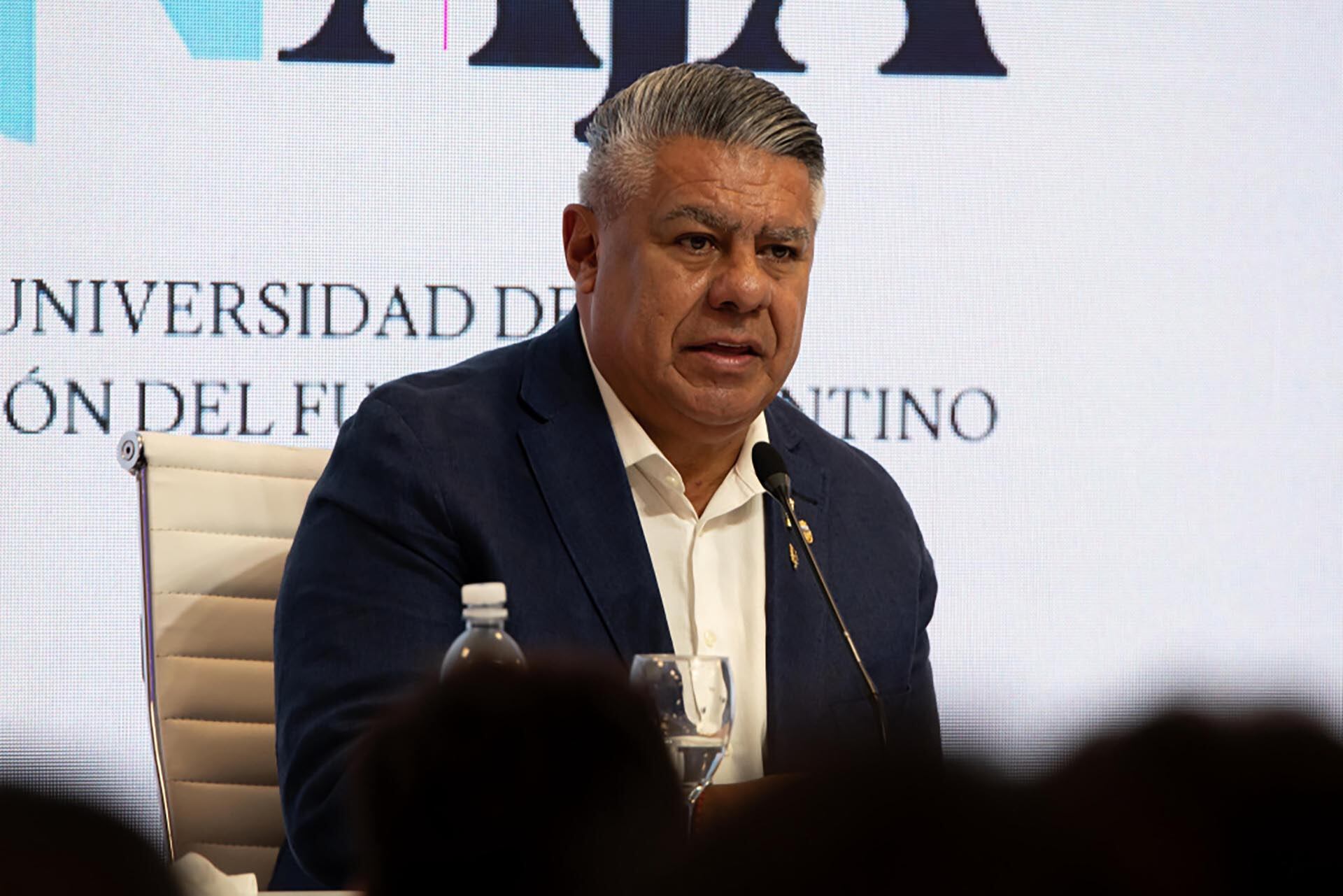 Claudio Tapia estuvo presente en el evento celebrado en el predio Lionel Messi de Ezeiza (Crédito: AFA)