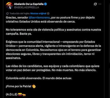 Abelardo de la Espriella - crédito @ABDELAESPRIELLA/X