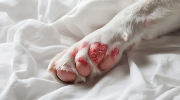 Almohadillas de perro con lesiones y agrietamiento; prevención y tratamiento para el bienestar de las patas caninas. - (Imagen Ilustrativa Infobae)