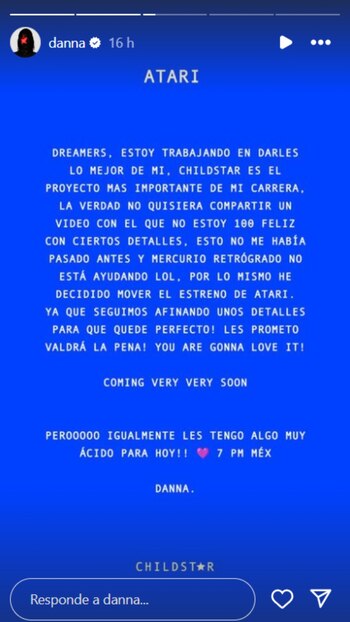 Danna dio a conocer la