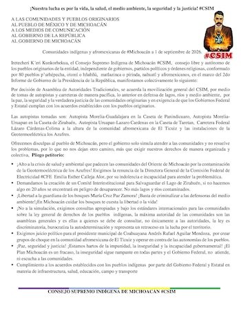 Comunidades indígenas toman autopistas y geotermoeléctrica exigiendo cuidado al medio ambiente, seguridad y justicia