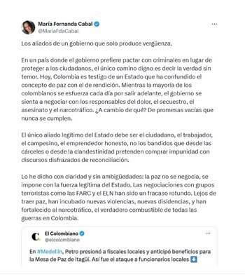 María Fernanda Cabal lanzó una