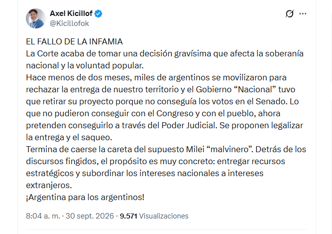 Axel Kicillof, gobernador bonaerense
