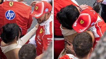 Los tiernos gestos entre Lewis Hamilton y Kim Kardashian durante el Gran Premio de Mónaco: besos, sonrisas y champagne