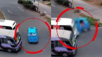 Aparatoso choque entre mototaxi y