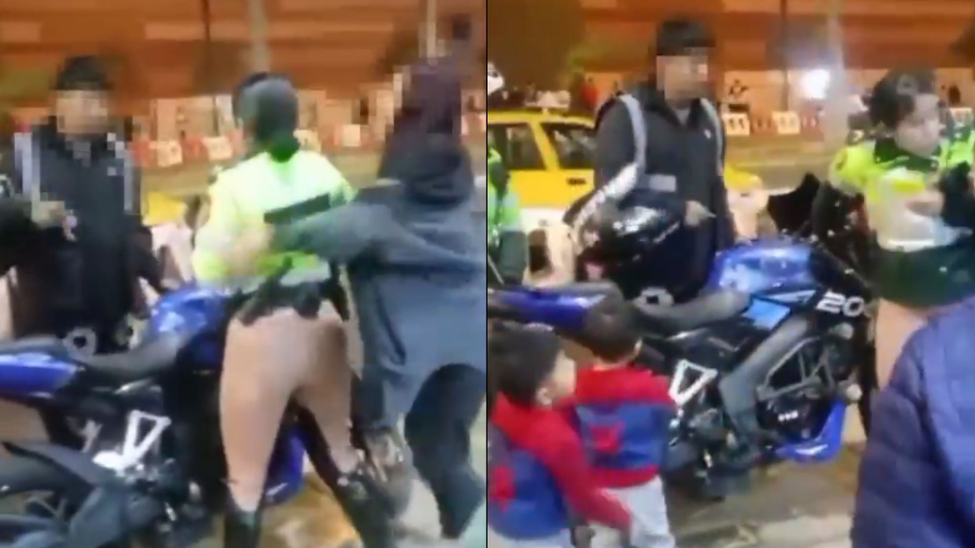 Agreden a policía motorizada para evitar ser intervenirlos.