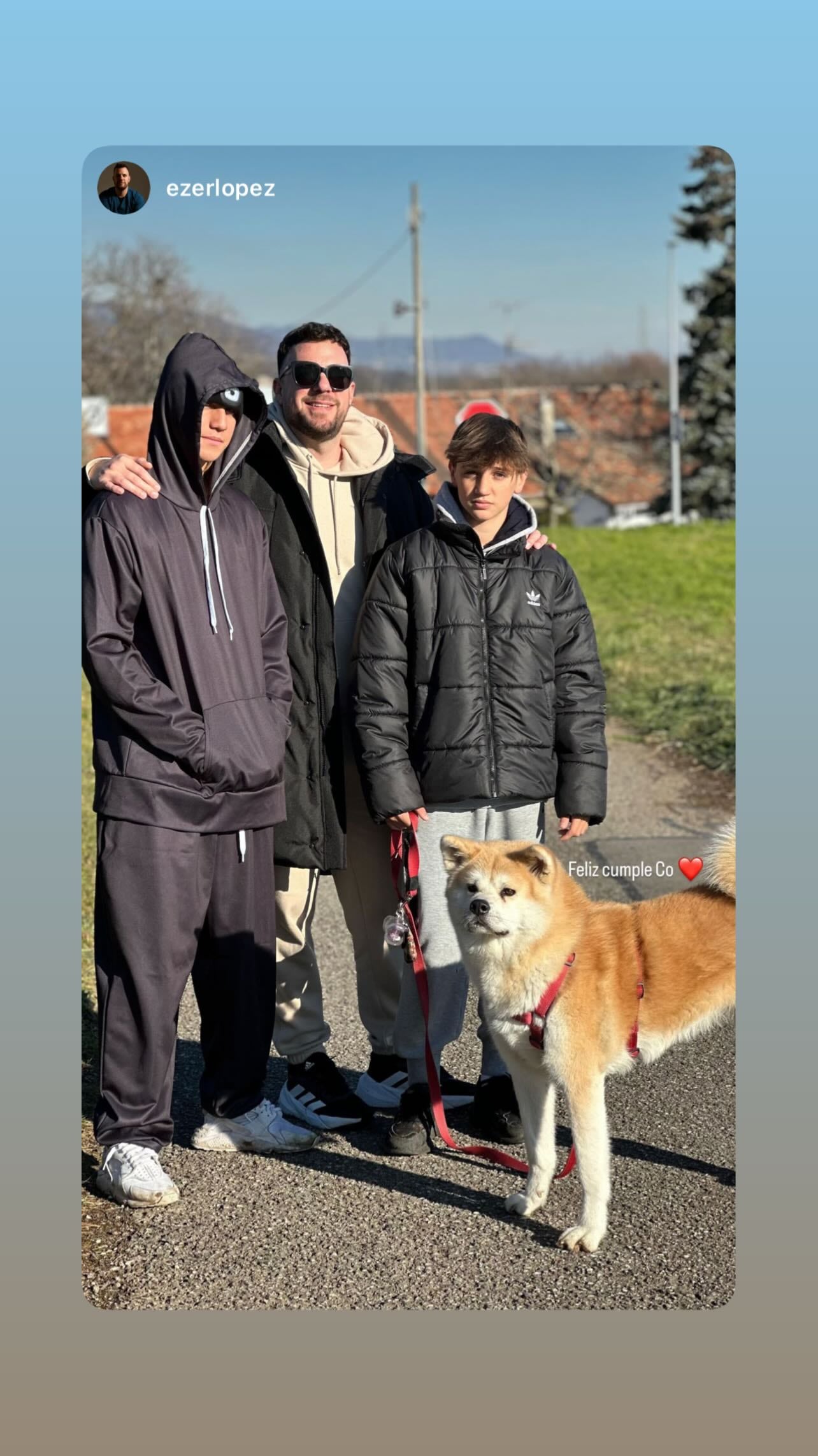 Ezequel López. hermano de Maxi y tío de Constantino, también lo recordó en sus redes