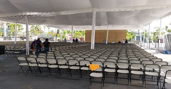 Beatriz Gutiérrez Müller agradeció el apoyo del gobierno de Baja California Sur, aunque el evento no haya podido realizars