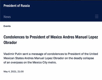 Mensaje del presidente de Rusia, Vladimir Putin